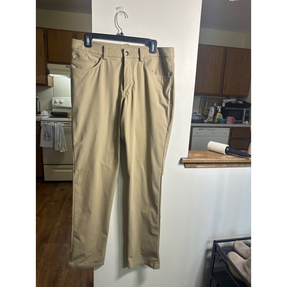 Lululemon ABC Pants Relaxed Fit Stretch Commuter Khaki‎ Tan Men's Size
